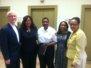 Rev. Dave with Assistant Chief Bryant and members of Black Women for Positive Change