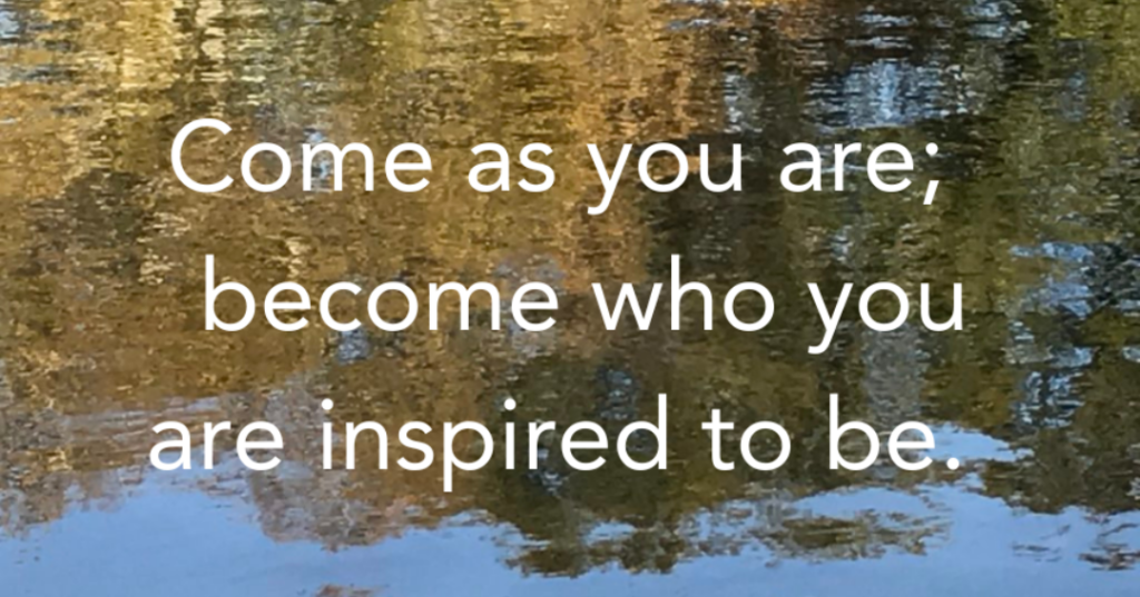 Reflection of water with saying 
