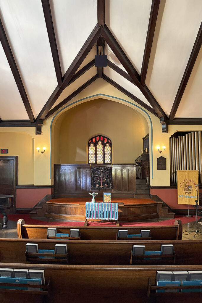interior view of the church sanctuary
